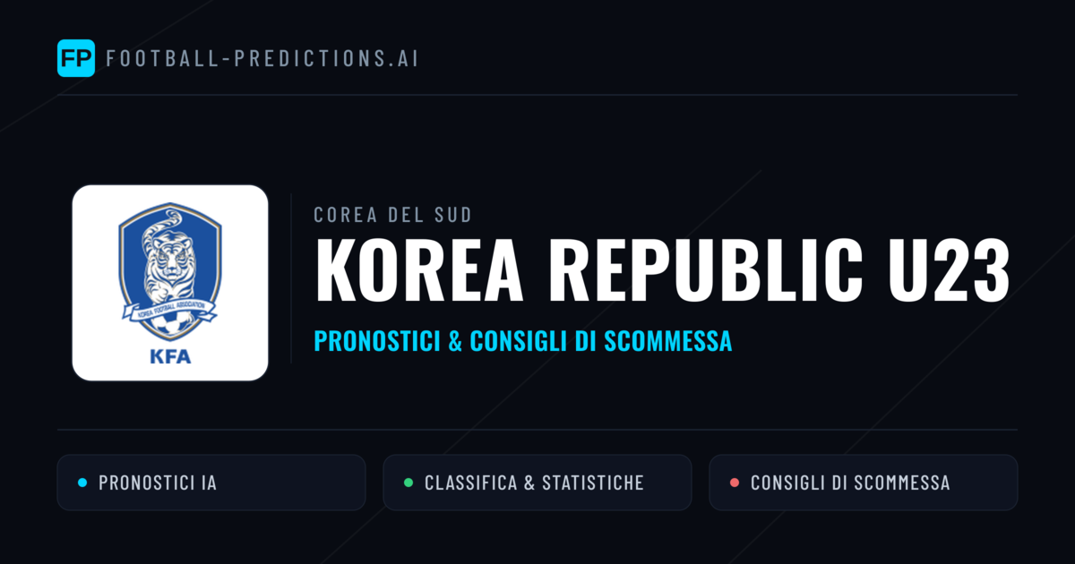 Pronostici e Statistiche Korea Republic U23