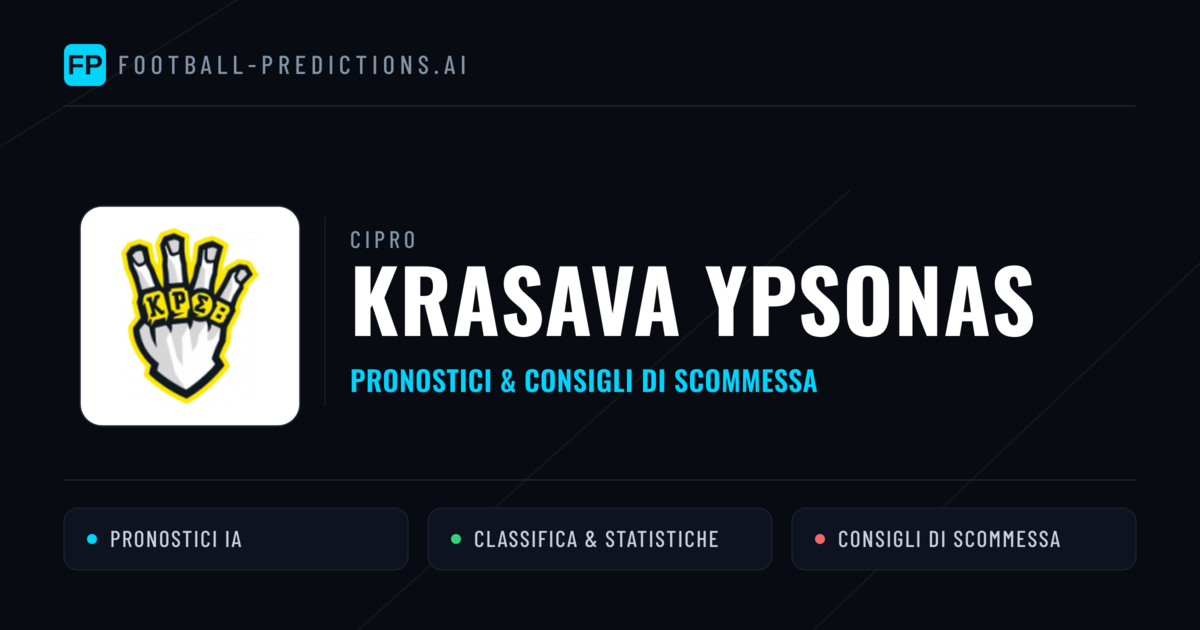 Pronostici e Statistiche Krasava Ypsonas