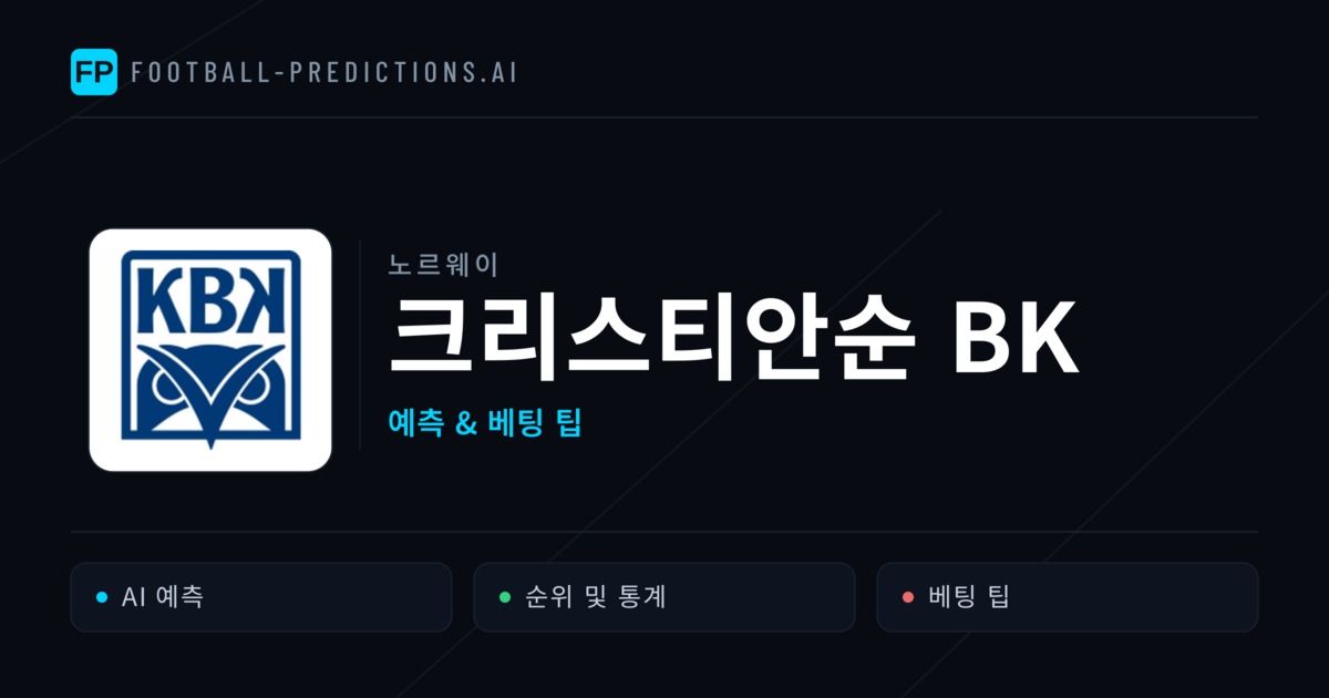 크리스티안순 BK 축구 예측 & 통계