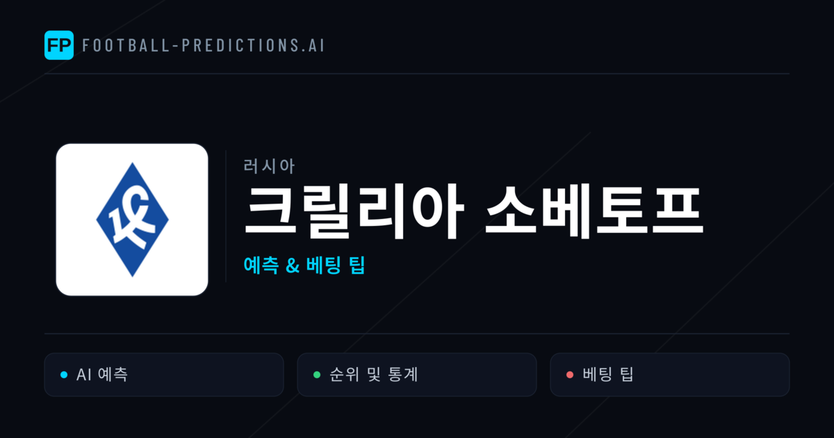 크릴리아 소베토프 축구 예측 & 통계