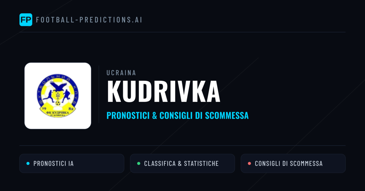 Pronostici e Statistiche Kudrivka