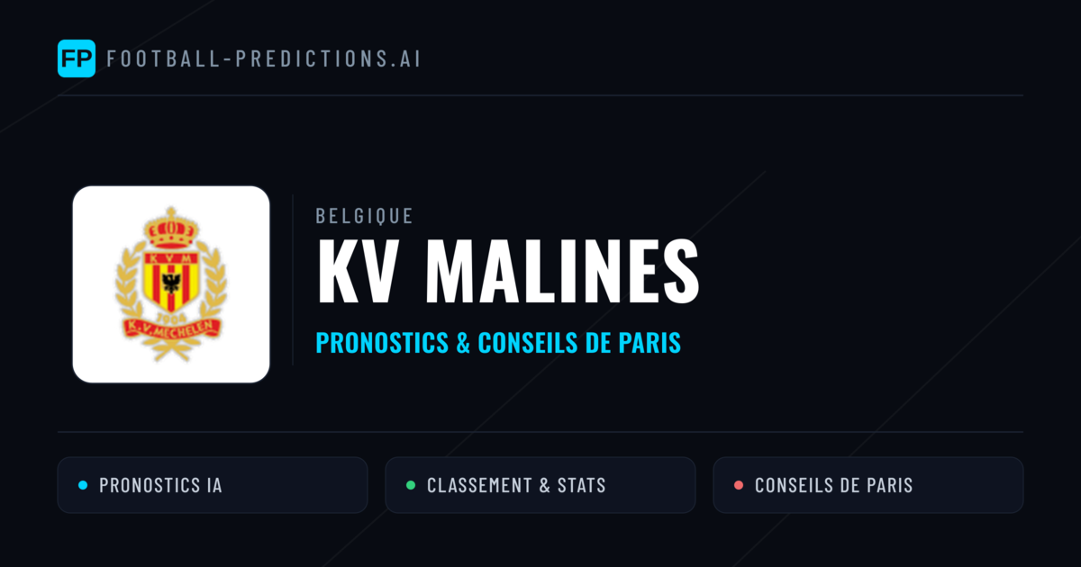 KV Malines Pronostics & Statistiques