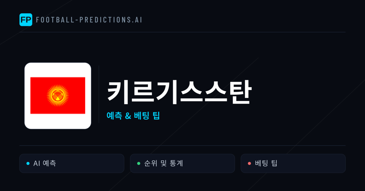 키르기스스탄 축구 예측 & 통계