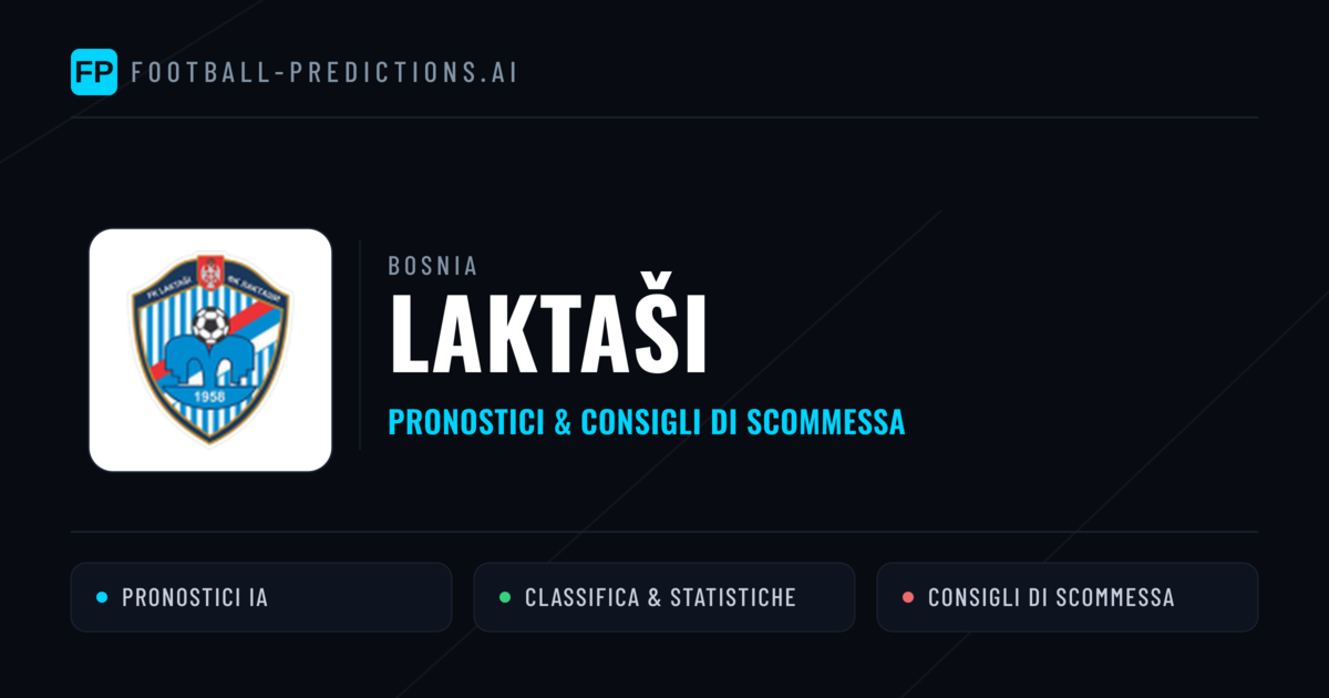 Pronostici e Statistiche Laktaši