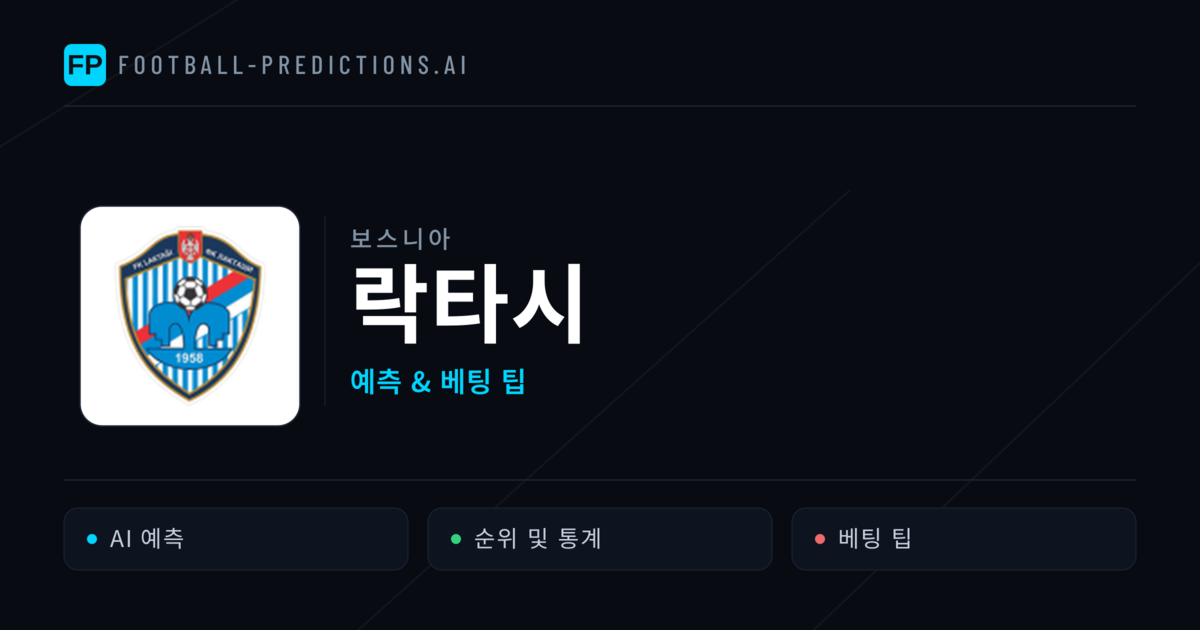 락타시 축구 예측 & 통계