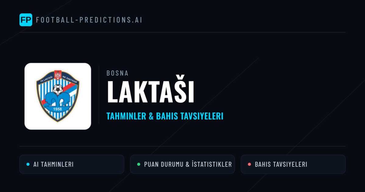 Laktaši Tahminleri & İstatistikler