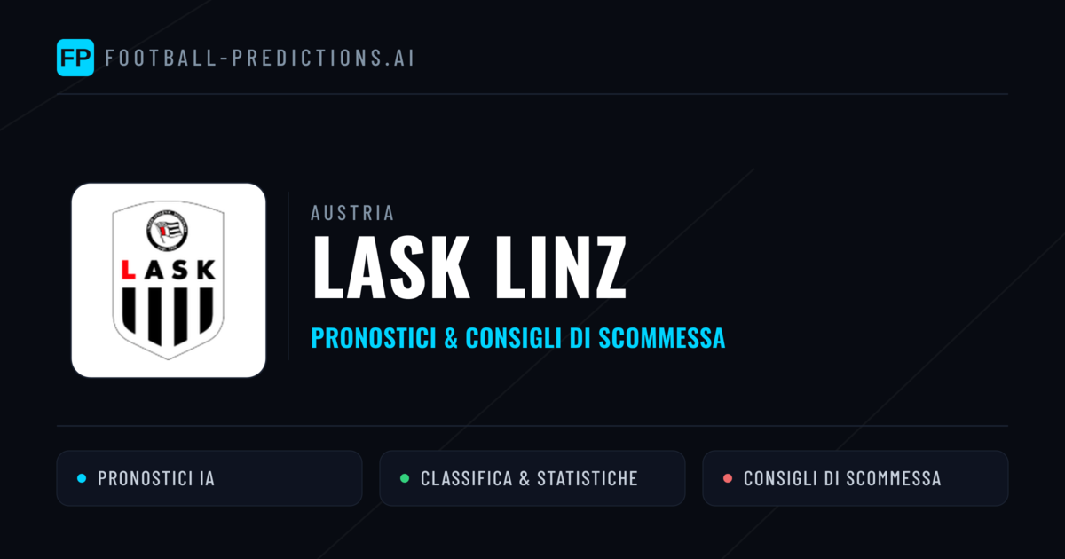 Pronostici e Statistiche LASK Linz