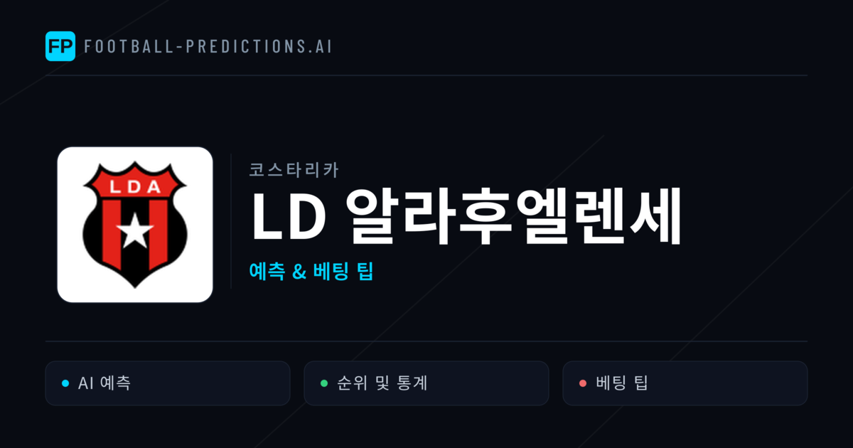 LD 알라후엘렌세 축구 예측 & 통계