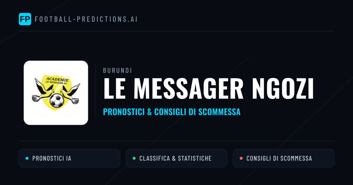 Pronostici e Statistiche Le Messager Ngozi