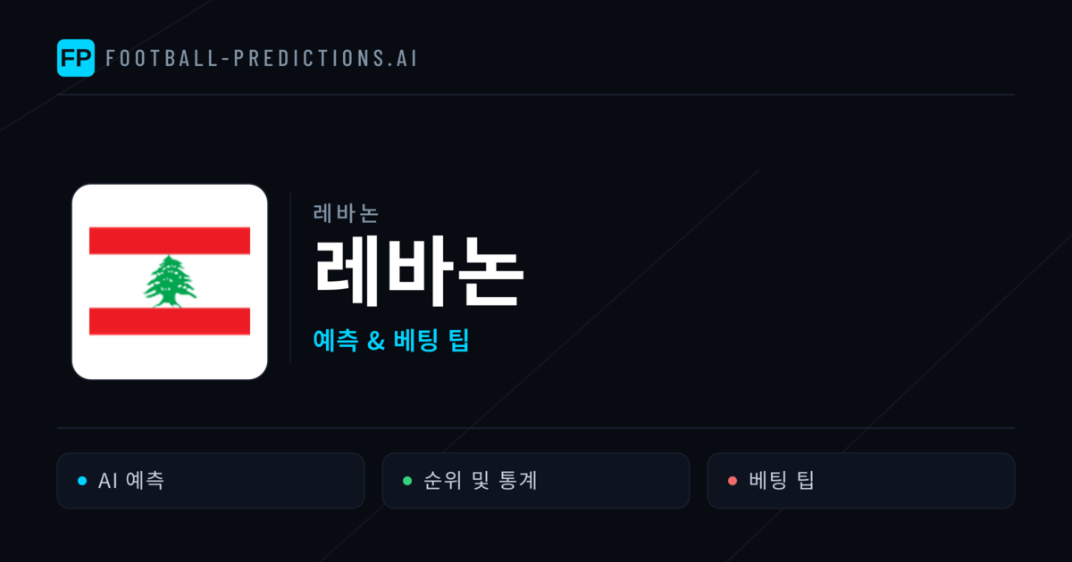 레바논 축구 예측 & 통계