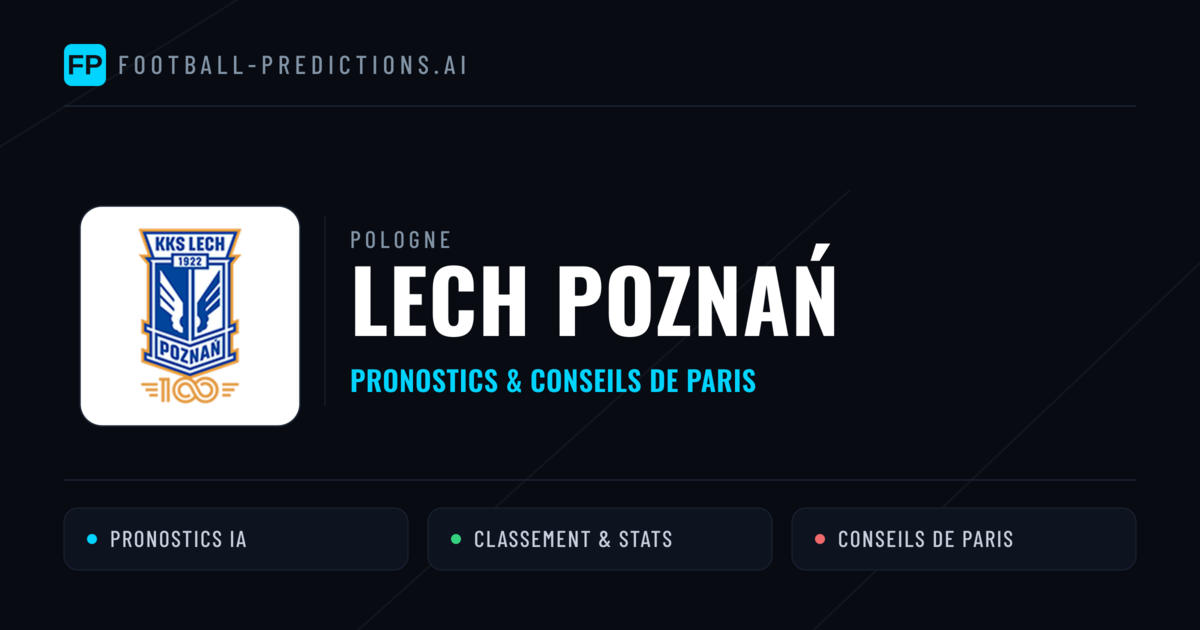 Lech Poznań Pronostics & Statistiques