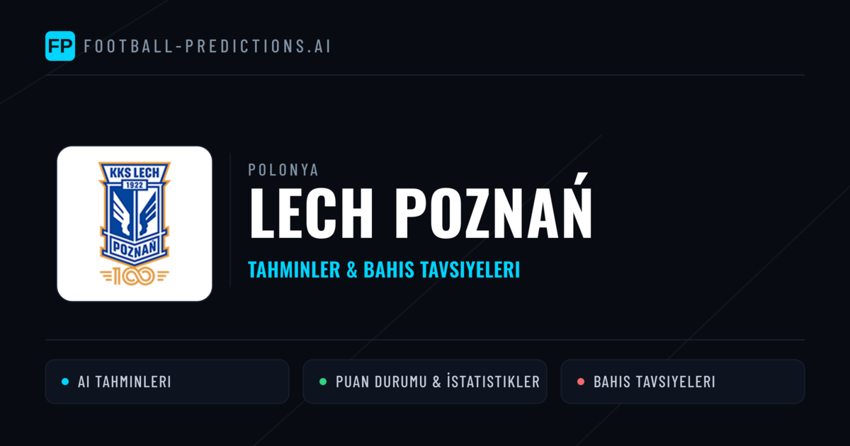 Lech Poznań Tahminleri & İstatistikler