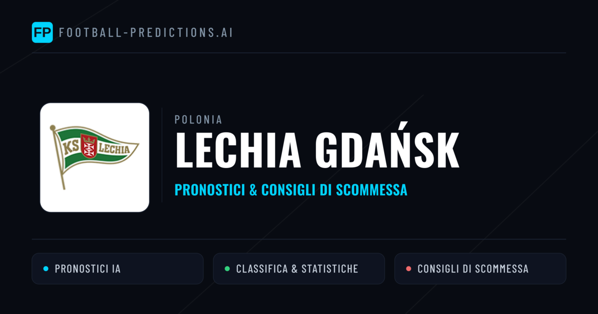 Pronostici e Statistiche Lechia Gdańsk