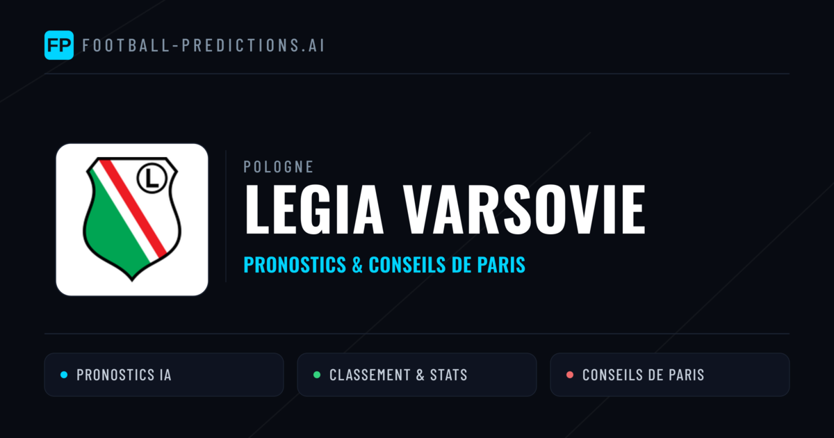 Legia Varsovie Pronostics & Statistiques