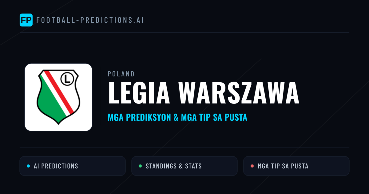Legia Warszawa Predictions & Stats
