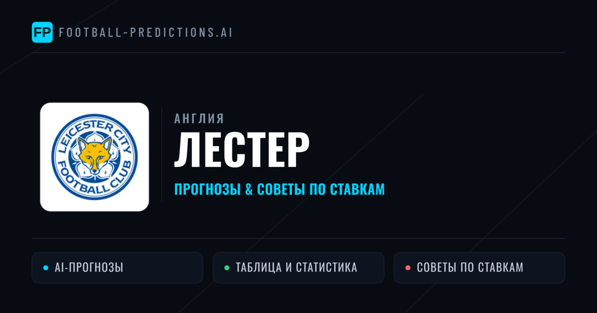 Лестер прогнозы и статистика
