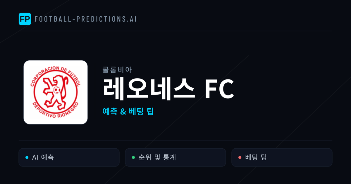 레오네스 FC 축구 예측 & 통계