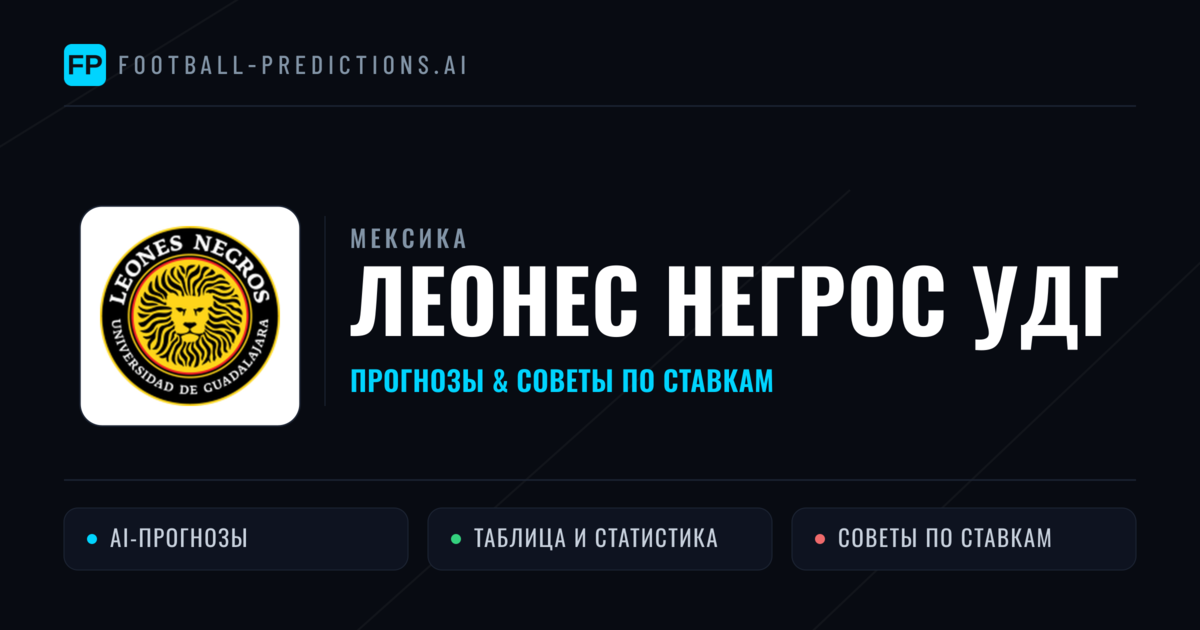 Леонес Негрос УДГ прогнозы и статистика