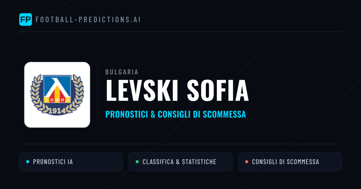 Pronostici e Statistiche Levski Sofia