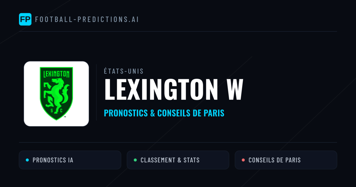 Lexington W Pronostics & Statistiques
