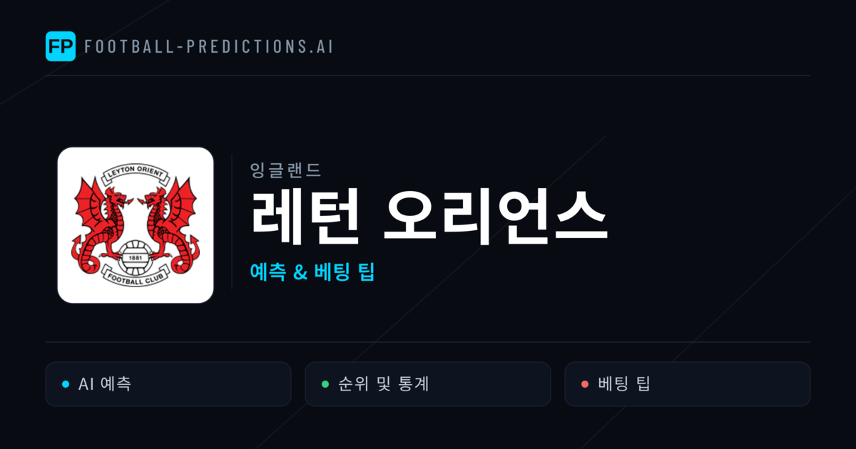 레턴 오리언스 축구 예측 & 통계