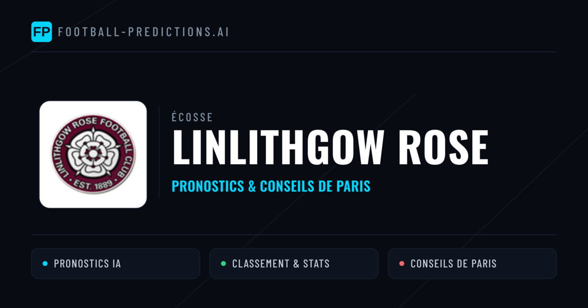 Linlithgow Rose Pronostics & Statistiques