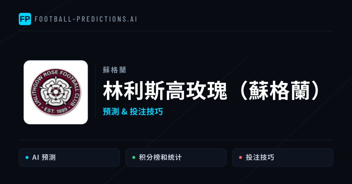 林利斯高玫瑰（蘇格蘭） 運彩分析｜足球預測與數據