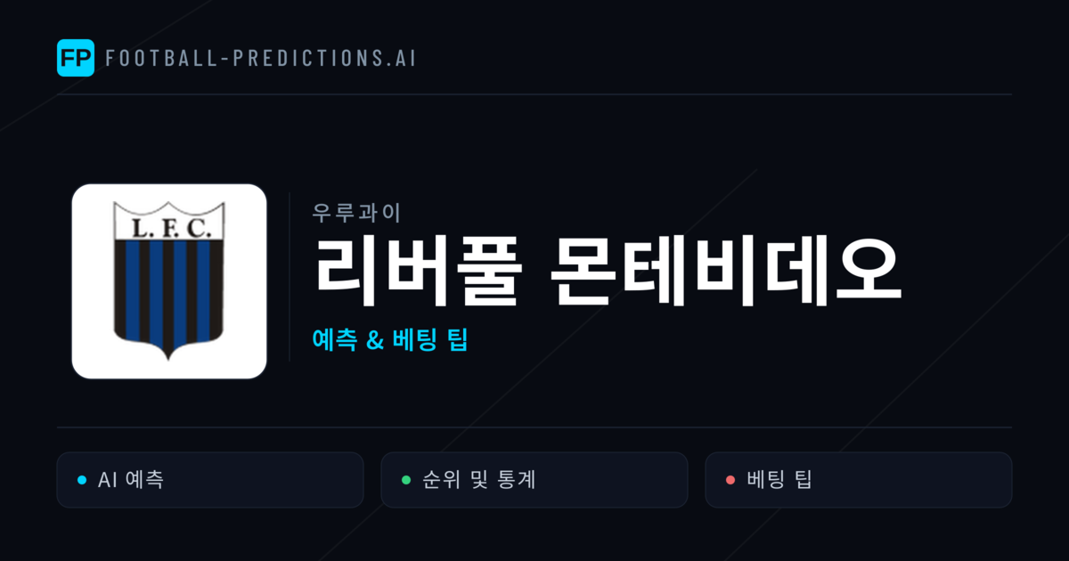 리버풀 몬테비데오 축구 예측 & 통계