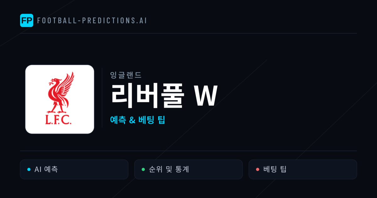 리버풀 W 축구 예측 & 통계