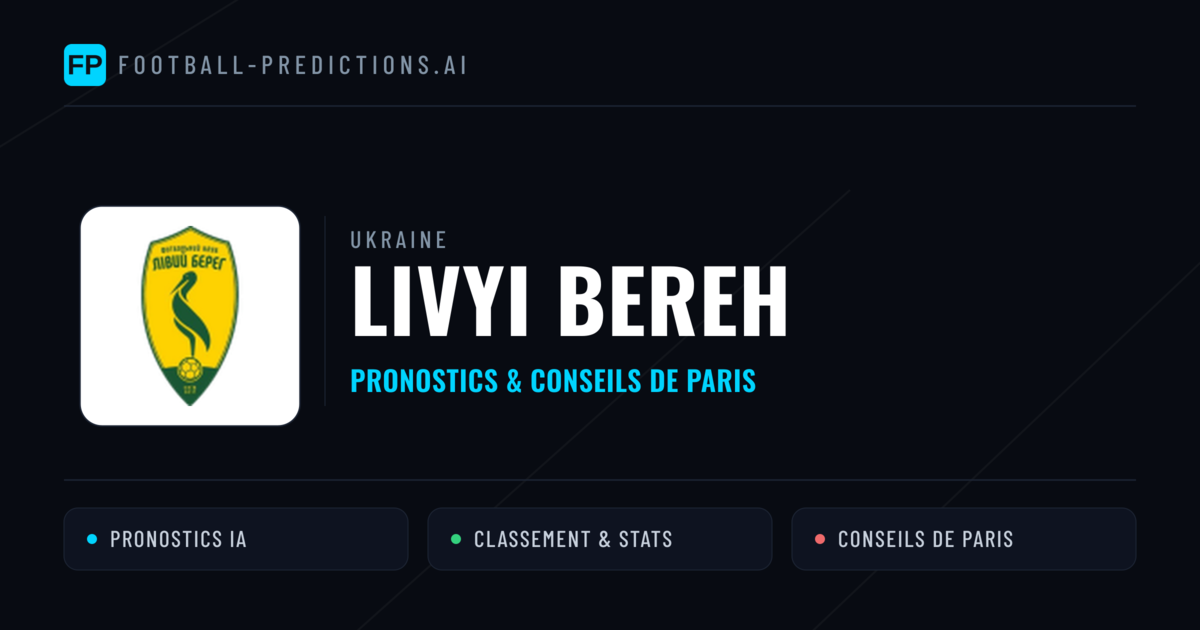 Livyi Bereh Pronostics & Statistiques