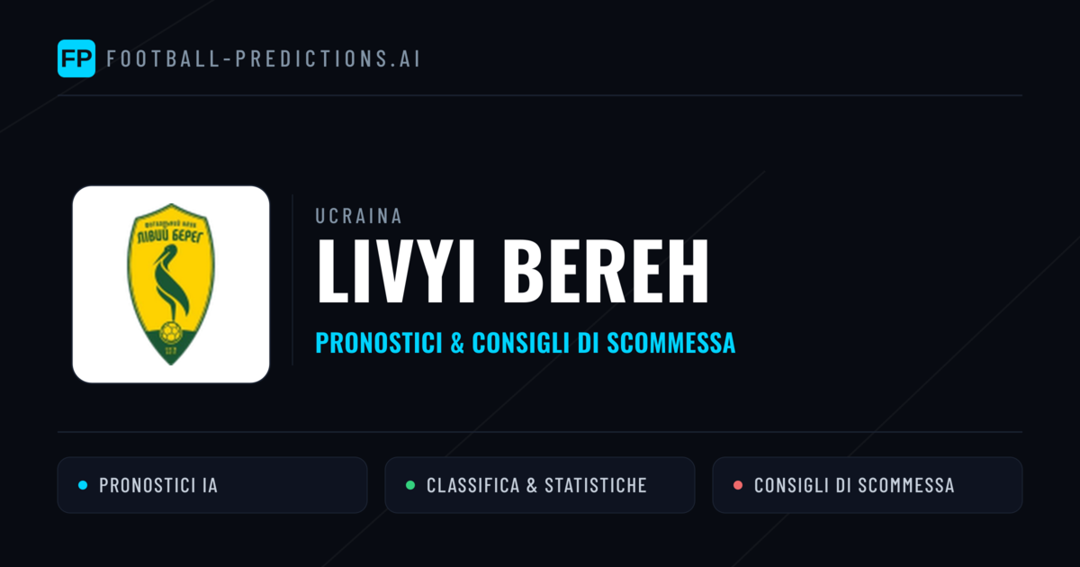 Pronostici e Statistiche Livyi Bereh