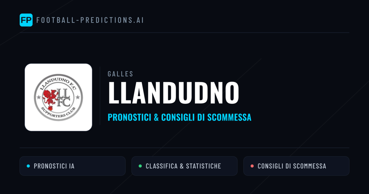 Pronostici e Statistiche Llandudno