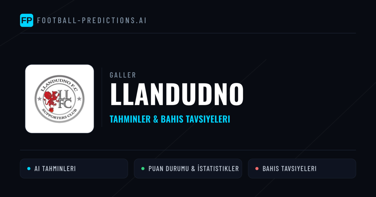 Llandudno Tahminleri & İstatistikler