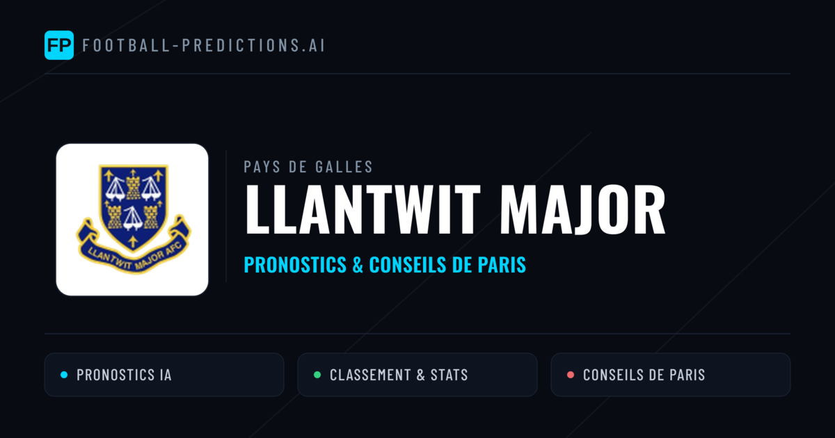 Llantwit Major Pronostics & Statistiques
