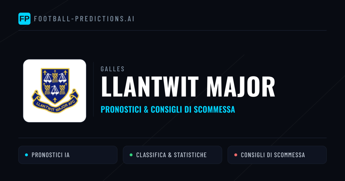 Pronostici e Statistiche Llantwit Major
