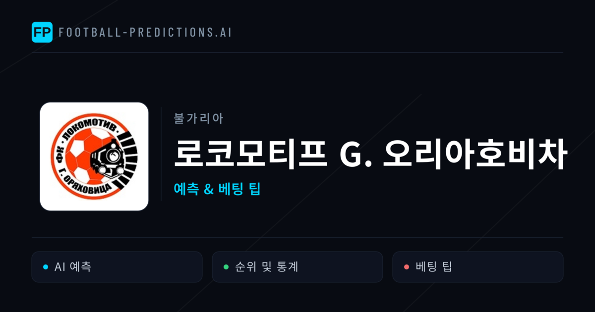 로코모티프 G. 오리아호비차 축구 예측 & 통계