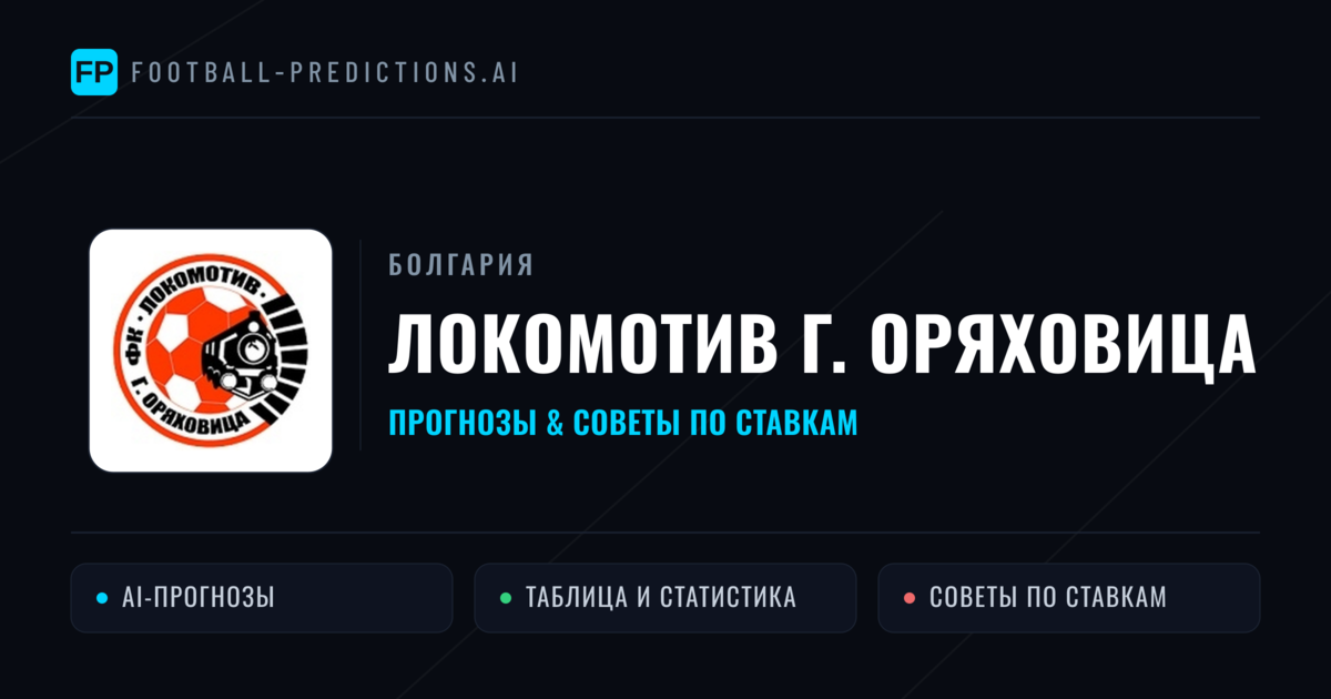Локомотив Г. Оряховица прогнозы и статистика