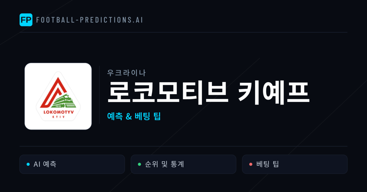 로코모티브 키예프 축구 예측 & 통계