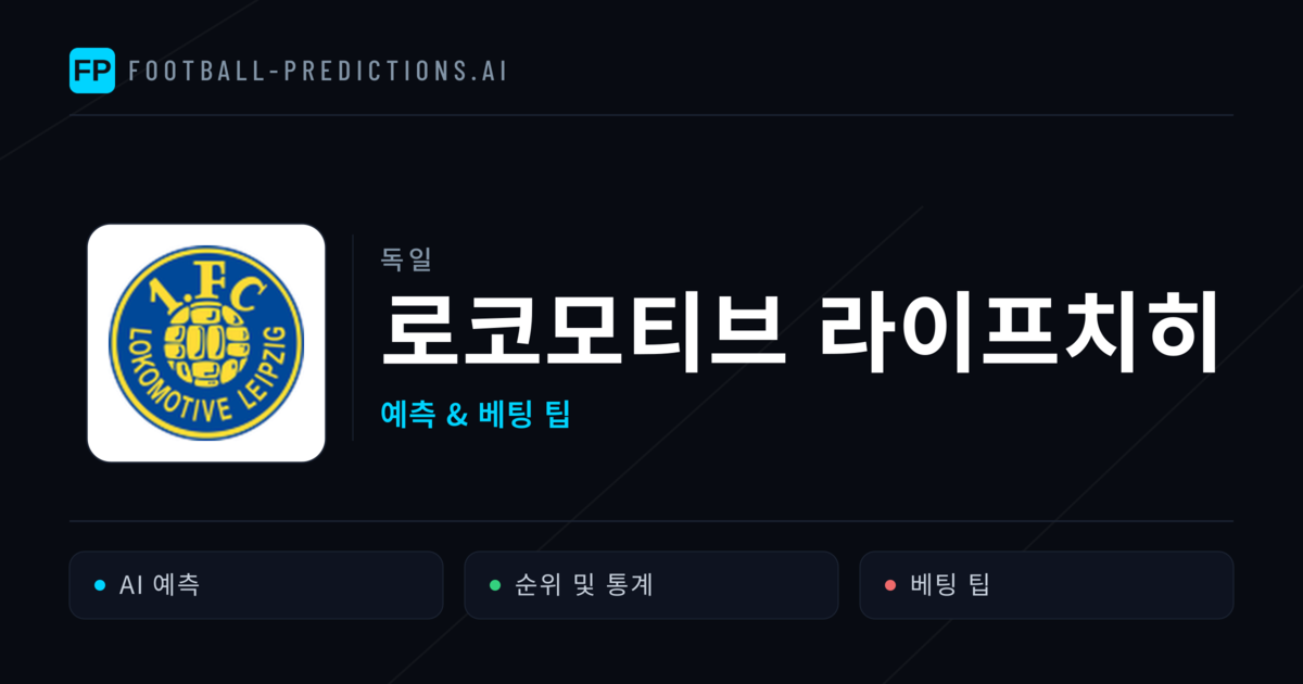 로코모티브 라이프치히 축구 예측 & 통계