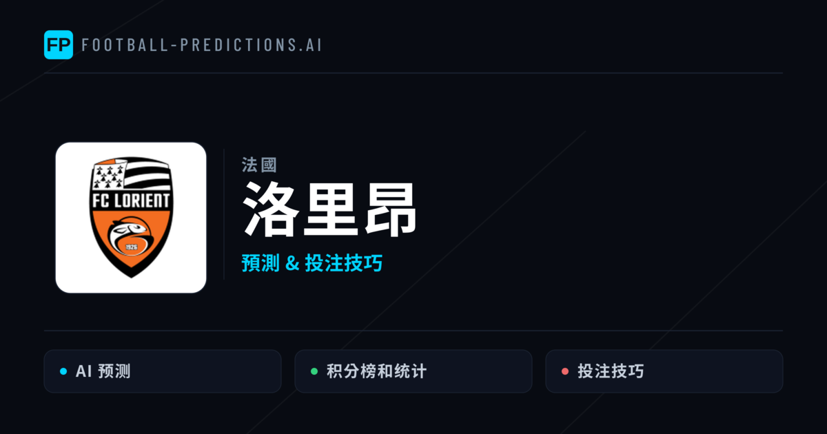 洛里昂 運彩分析｜足球預測與數據
