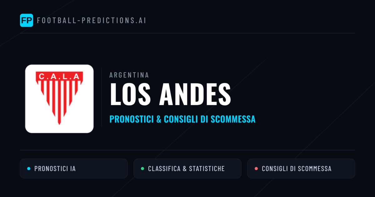 Pronostici e Statistiche Los Andes