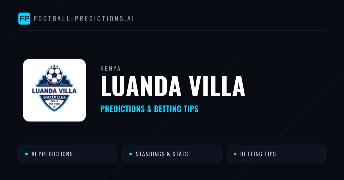 Luanda Villa Predictions & Stats