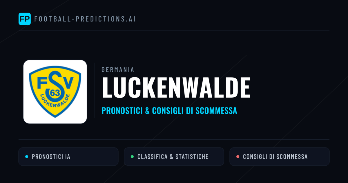 Pronostici e Statistiche Luckenwalde