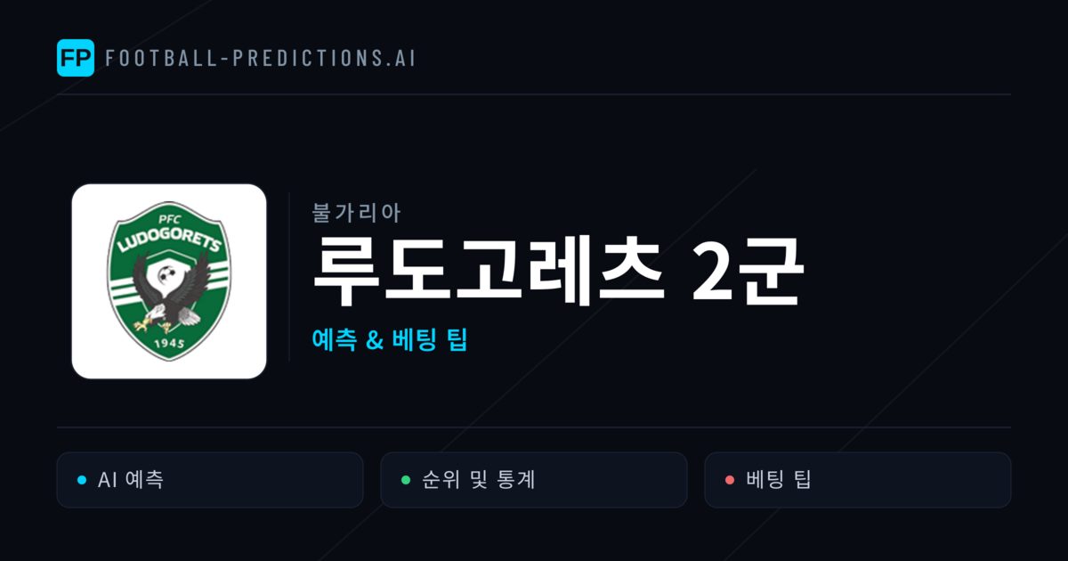 루도고레츠 2군 축구 예측 & 통계