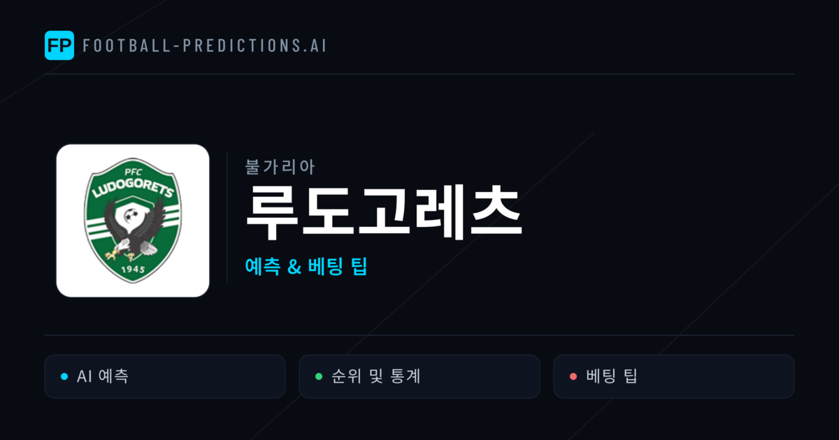 루도고레츠 축구 예측 & 통계