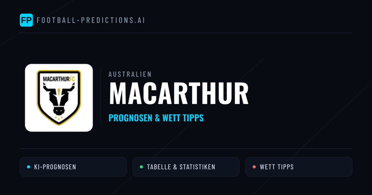 Macarthur Prognosen & Statistiken