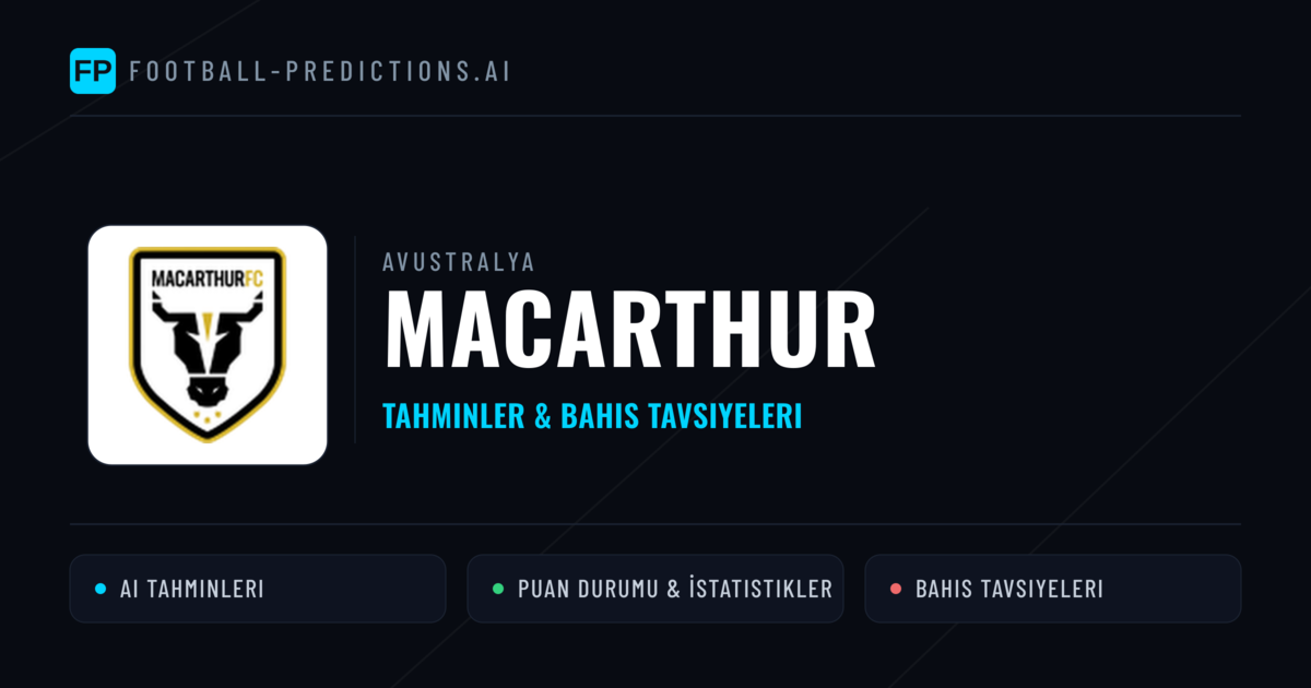 Macarthur Tahminleri & İstatistikler