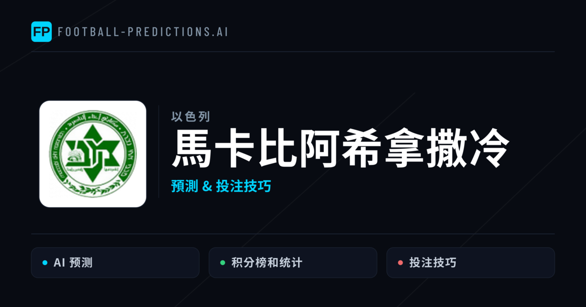 馬卡比阿希拿撒冷 運彩分析|足球預測與數據