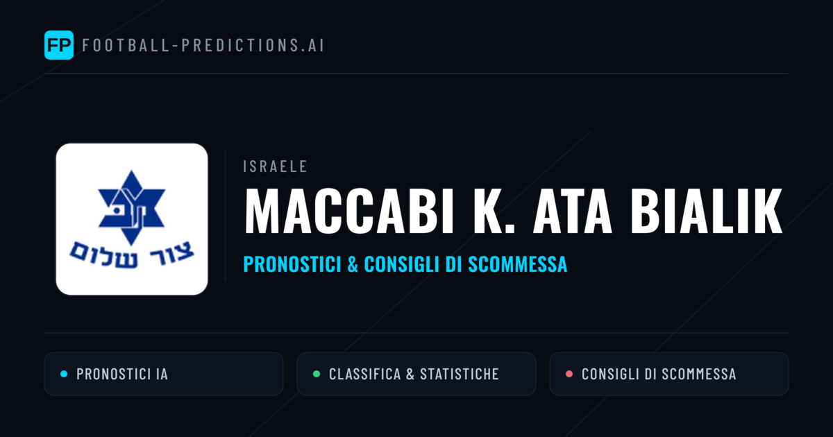 Pronostici e Statistiche Maccabi K. Ata Bialik