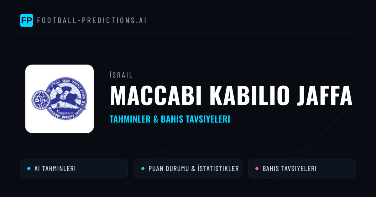 Maccabi Kabilio Jaffa Tahminleri & İstatistikler